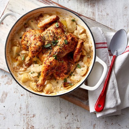 Creamy One Pot Roast Chicken